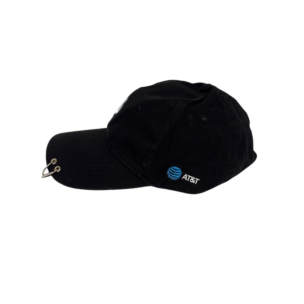 K-pop Korean finger heart hat pierced bill AT&T Black Blue OSFA adjustable - Picture 3 of 4